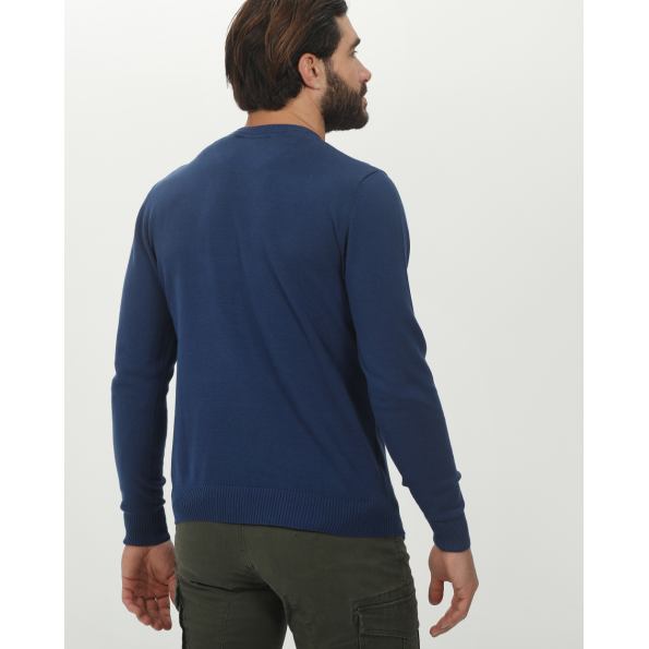 Ανδρικό πλεκτή μπλούζα VAN HIPSTER 72240 μπλε Ανδρικά