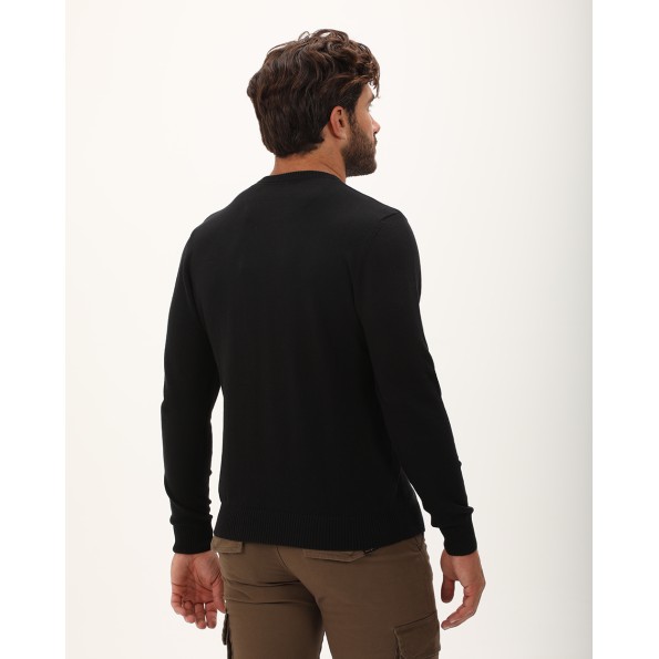 Ανδρική πλεκτή μπλούζα VAN HIPSTER 72240 μαύρη Ανδρικά