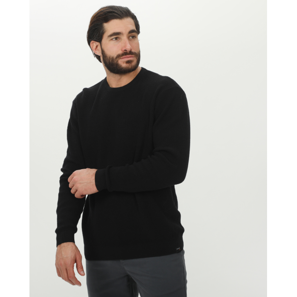 Ανδρική πλεκτή μπλούζα VAN HIPSTER 72282 μαύρη Ανδρικά