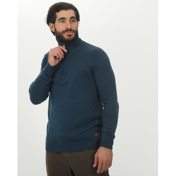Ανδρική πλεκτή μπλούζα VAN HIPSTER 72290 πετρολ Ανδρικά