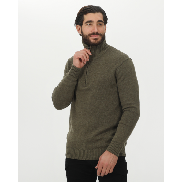 Ανδρική πλεκτή μπλούζα VAN HIPSTER 72290 λαδί Ανδρικά