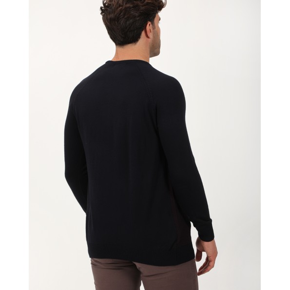 Ανδρική πλεκτή μπλούζα VAN HIPSTER 72104 μπορντό μαύρη Ανδρικά