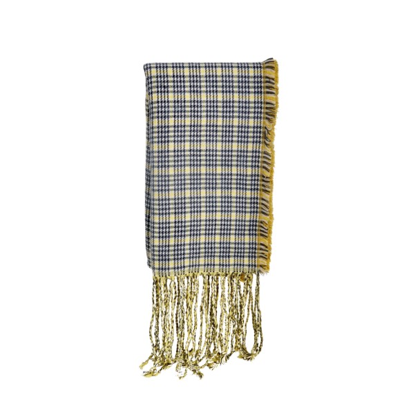 Γυναικεία double face πασμίνα ELLE 8102 μαύρη κίτρινη