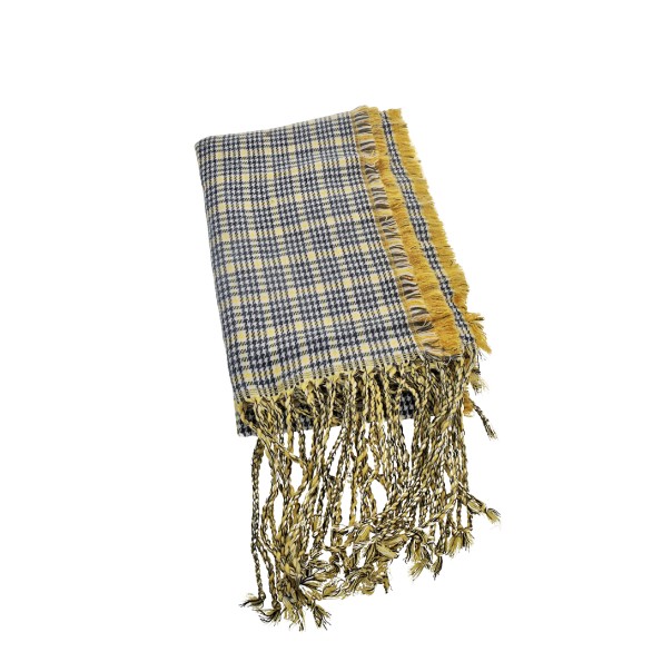 Γυναικεία double face πασμίνα ELLE 8102 μαύρη κίτρινη Γυναικεία