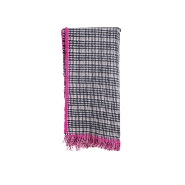 Γυναικεία double face πασμίνα ELLE 8102 μαύρη φούξια