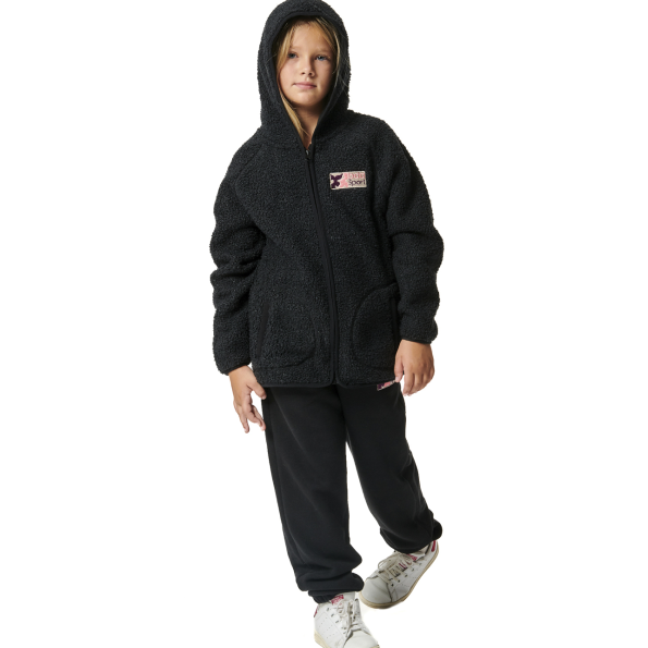 Παιδικό jacket BODY ACTION FLUFFY 072404-01 μαύρο Παιδικά