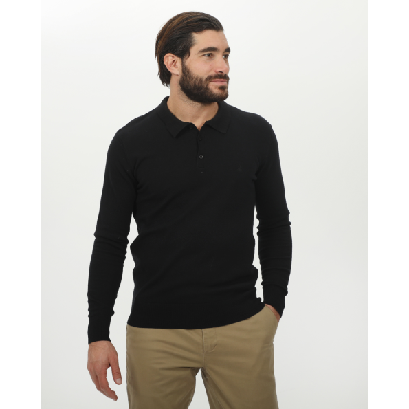 Ανδρική polo μπλούζα EXPLORER 2411102025 μαύρη