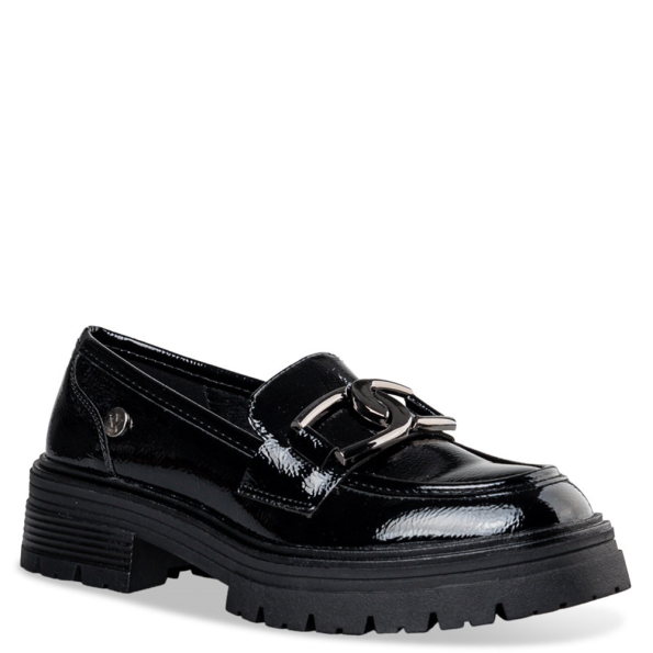 Γυναικεία μοκασίνια loafers ENVIE E30-20489 μαύρα Γυναικεία