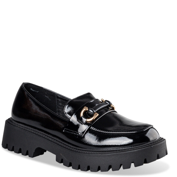 Γυναικεία μοκασίνια loafers MISS NV V31-20282 μαύρα Γυναικεία