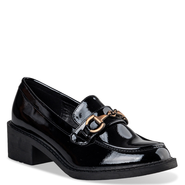 Γυναικεία μοκασίνια loafers MISS NV  V36-20089 μαύρα Γυναικεία