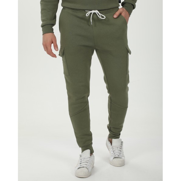 Ανδρικό παντελόνι φόρμας jogger BLUE HUNTER 111140107 χακί
