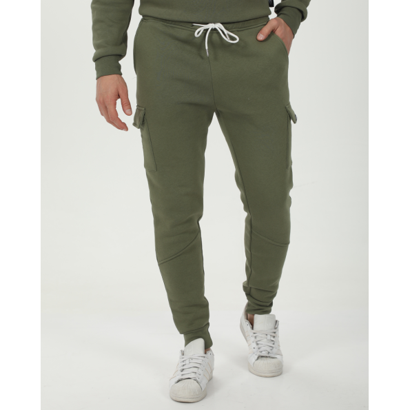 Ανδρικό παντελόνι φόρμας jogger BLUE HUNTER 111140107 χακί