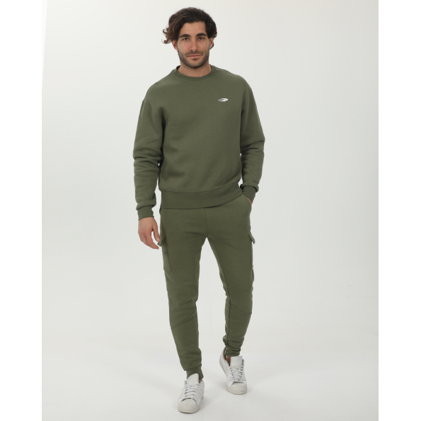 Ανδρικό παντελόνι φόρμας jogger BLUE HUNTER 111140107 χακί