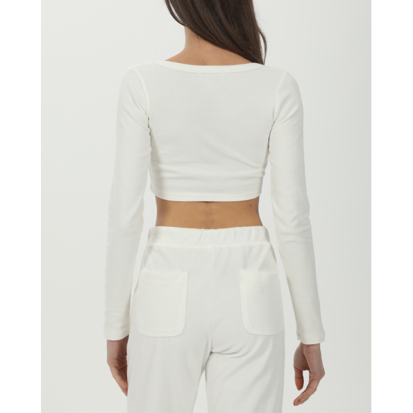Γυναικείο cropped top SUGARFREE 23832081 λευκό