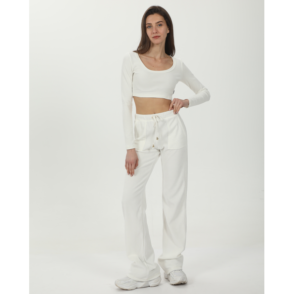 Γυναικείο cropped top SUGARFREE 23832081 λευκό