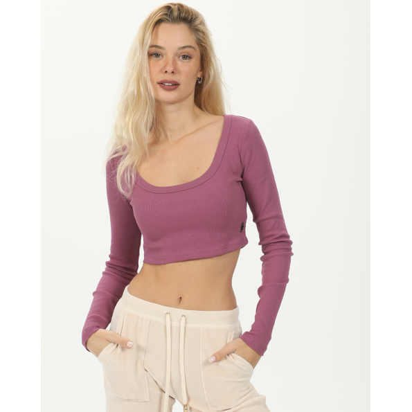 Γυναικείο cropped top SUGARFREE 23832081 μοβ