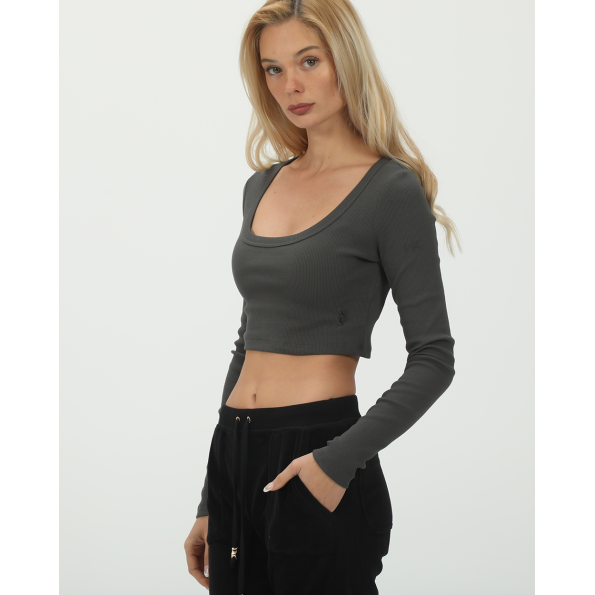 Γυναικείο cropped top SUGARFREE 23832081 χακί