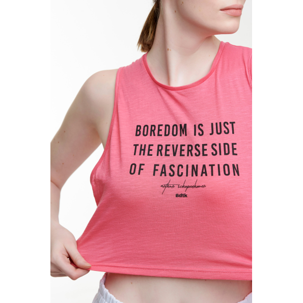 Γυναικείο αμάνικο crop top BODYTALK 1211-907020 ροζ