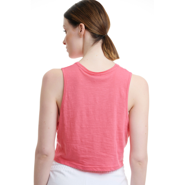 Γυναικείο αμάνικο crop top BODYTALK 1211-907020 ροζ