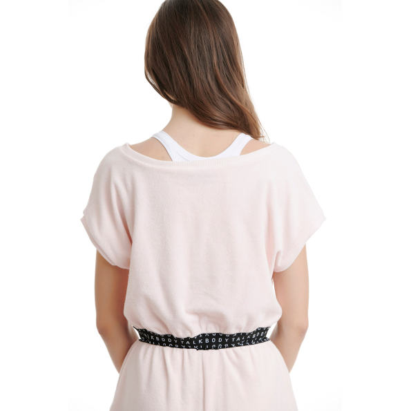 Γυναικείο crop top πετσετέ BODYTALK 1211-903820 ροζ