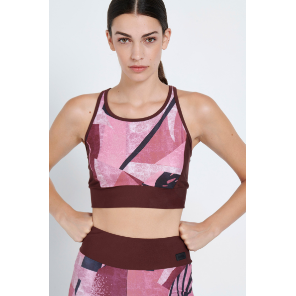 Γυναικείο αθλητικό μπουστάκι BODYTALK 1212-903724 μπορντο ροζ 