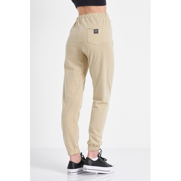 Γυναικείο παντελόνι φόρμας jogger BODYTALK 1212-909900 μπεζ