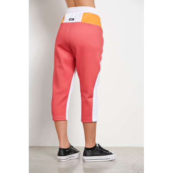 Γυναικεία παντελόνι φόρμας 7/8 BODYTALK 1232-905000 λευκό κοραλί Γυναικεία
