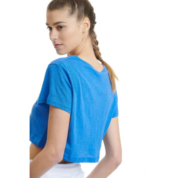 Γυναικεία cropped μπλούζα BODYTALK 1211-907120 μπλε