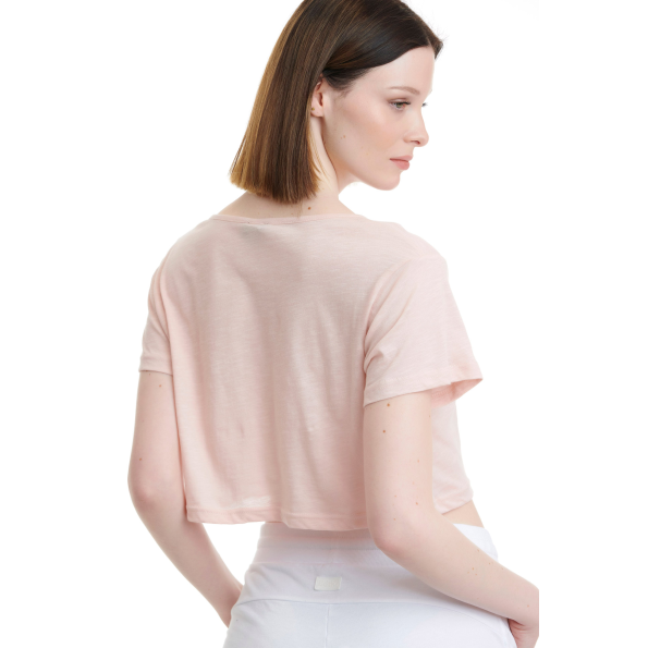Γυναικείο cropped μπλούζα BODYTALK 1211-907120 ροζ 