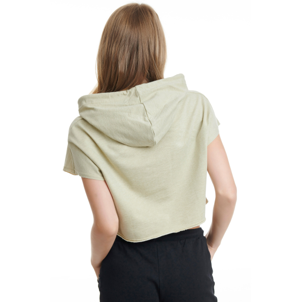 Γυναικεία cropped μπλούζα BODYTALK 1211-909525 εκρού