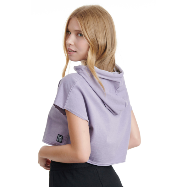 Γυναικεία cropped μπλούζα BODYTALK 1211-909525 μοβ