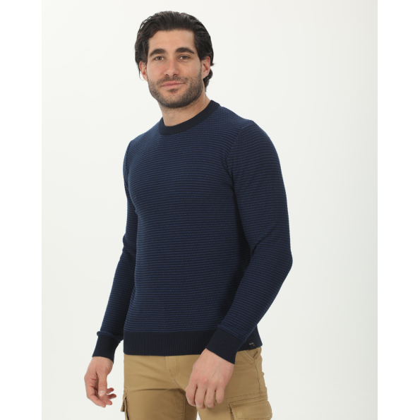 Ανδρική πλεκτή μπλούζα VAN HIPSTER 72280 μπλε