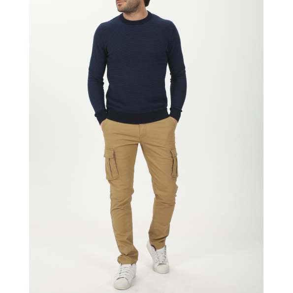 Ανδρική πλεκτή μπλούζα VAN HIPSTER 72280 μπλε