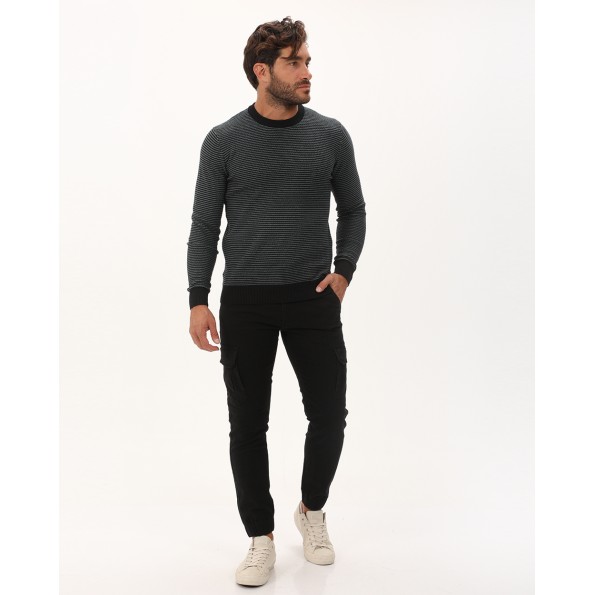 Ανδρική πλεκτή μπλούζα VAN HIPSTER 72280 μαύρη Ανδρικά