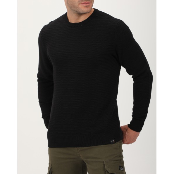 Ανδρική πλεκτή μπλούζα VAN HIPSTER 72281 μαύρη Ανδρικά