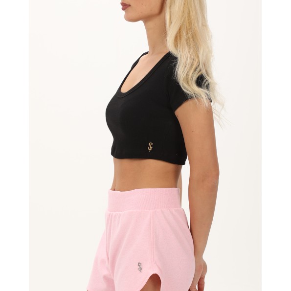 Γυναικείο cropped top SUGARFREE 23812100 μαύρο