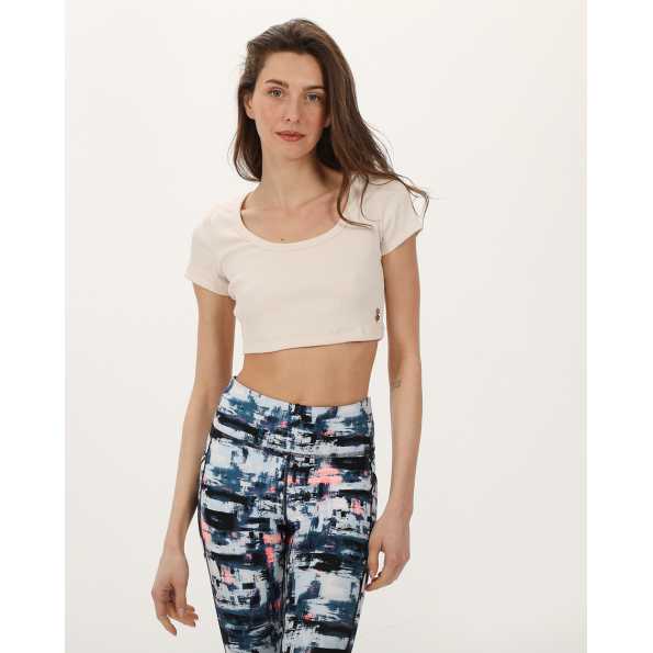 Γυναικείο cropped top SUGARFREE 23812100 μπεζ