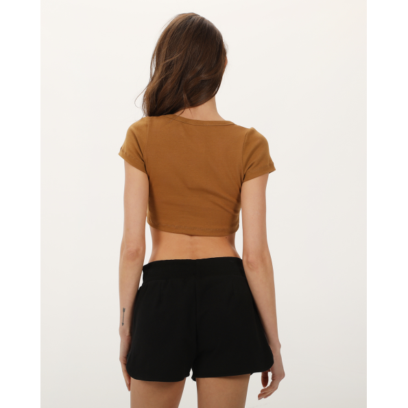 Γυναικείο cropped top SUGARFREE 23812101 καφέ