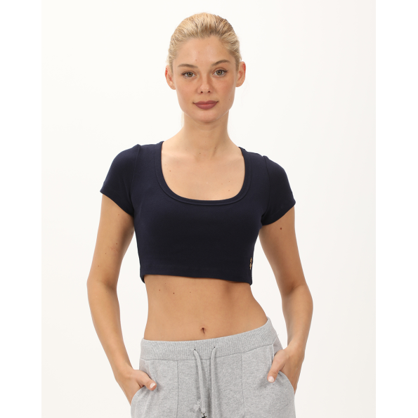 Γυναικείο cropped top SUGARFREE 23812101 ναυτικό μπλε