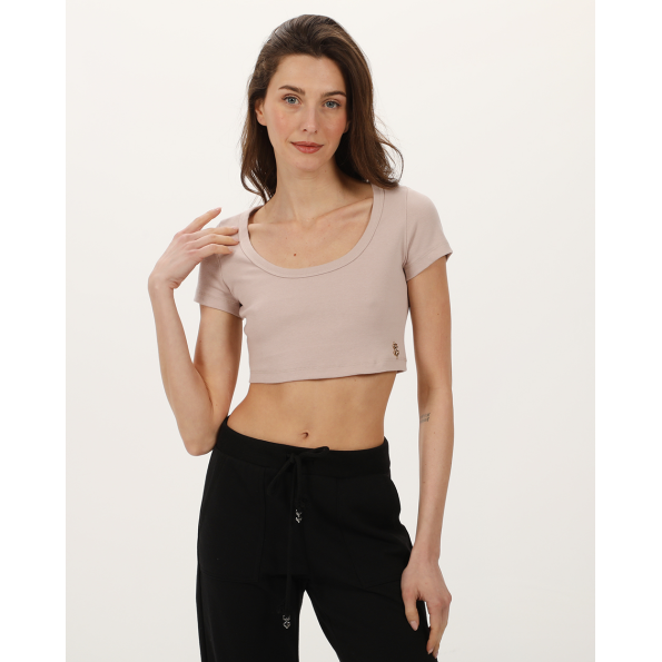 Γυναικείο cropped top SUGARFREE 23812101 μπεζ