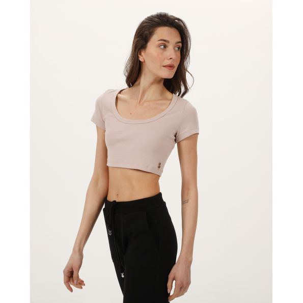Γυναικείο cropped top SUGARFREE 23812101 μπεζ