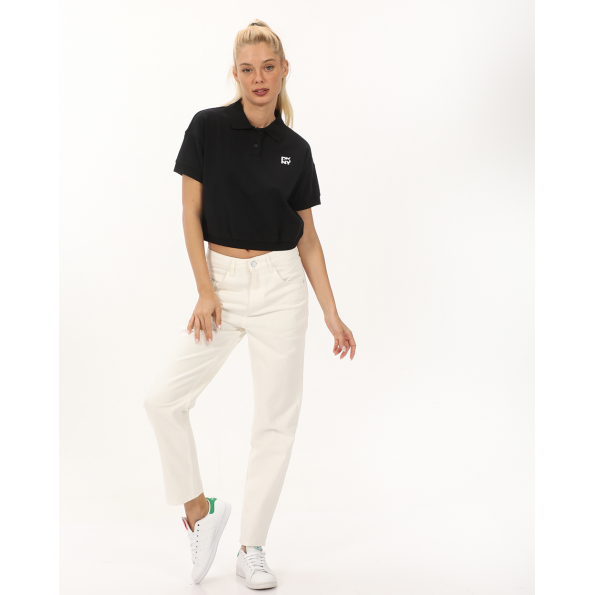 Γυναικεία cropped μπλούζα DKNY D2B4A108 μαύρη