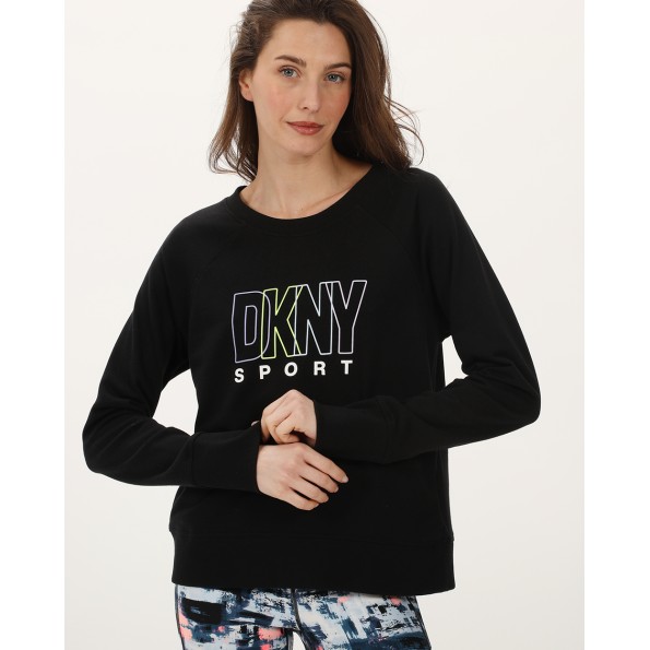 Γυναικεία φούτερ μπλούζα DKNY DP3T8815 μαύρη
