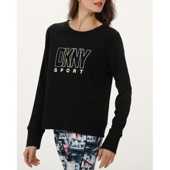 Γυναικεία φούτερ μπλούζα DKNY DP3T8815 μαύρη