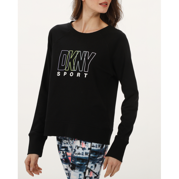 Γυναικεία φούτερ μπλούζα DKNY DP3T8815 μαύρη