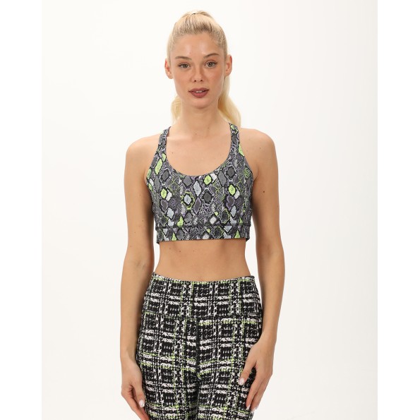 Γυναικείο αθλητικό μπουστάκι DKNY DP3T9591 ασπρόμαυρο κίτρινο