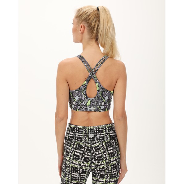 Γυναικείο αθλητικό μπουστάκι DKNY DP3T9591 ασπρόμαυρο κίτρινο