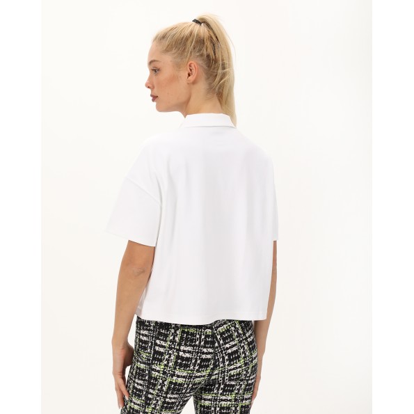 Γυναικεία cropped μπλούζα DKNY DP3T9642 λευκή