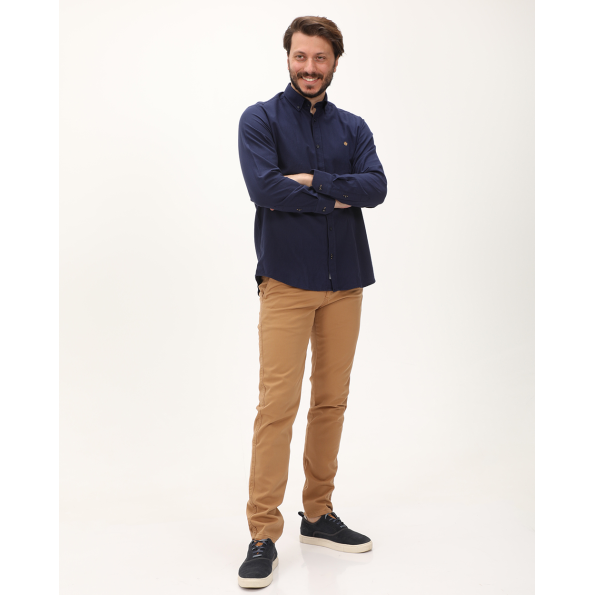Ανδρικό chino παντελόνι DORS 2035001.C02 καφέ