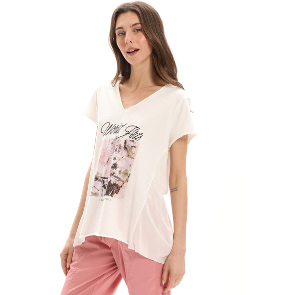 Γυναικείο t-shirt ATTRATTIVO 9918682 εκρού